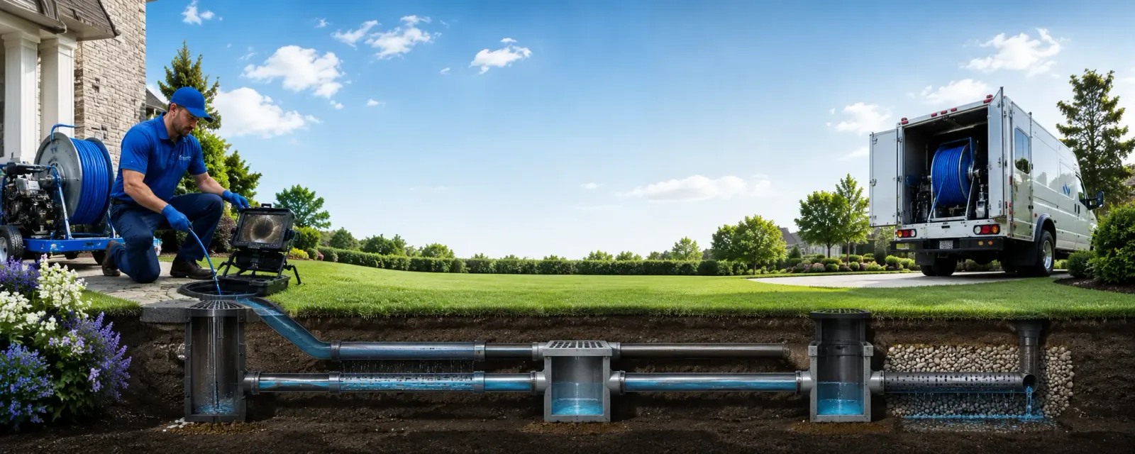 Outdoor drain cleaning information for Barton, OH